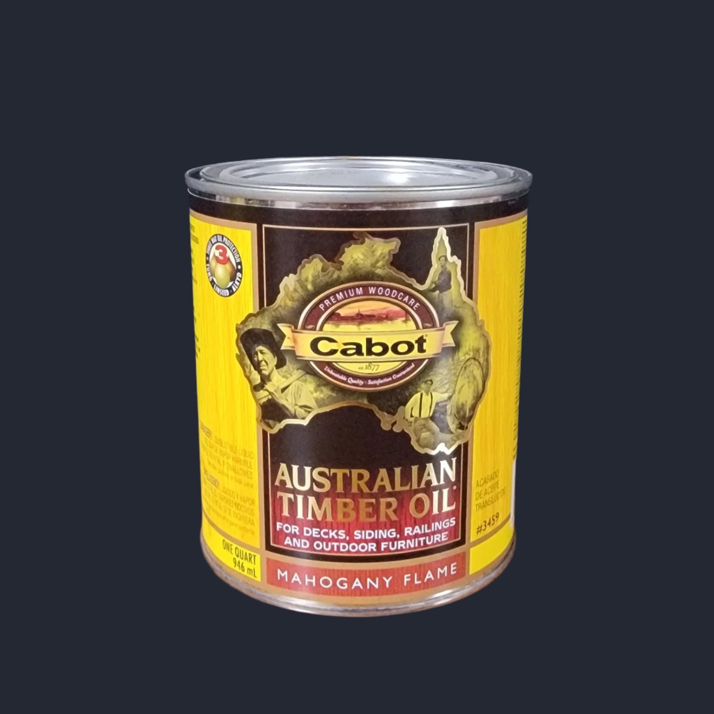Cabot Australian Timber Oil Quart size (Mahogany Flame)