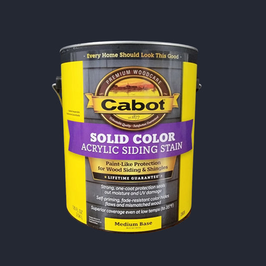 Cabot, Solid Color Acrylic Siding Stain (medium base)