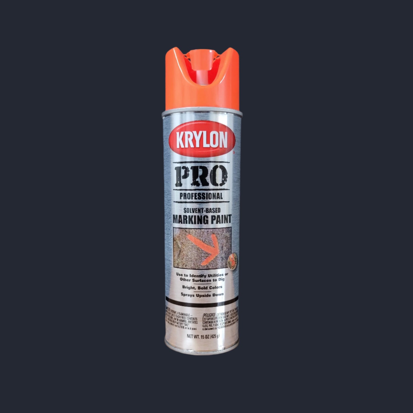 [BOX OF 6] Krylon PRO, Solvent-based marking paint, Orange