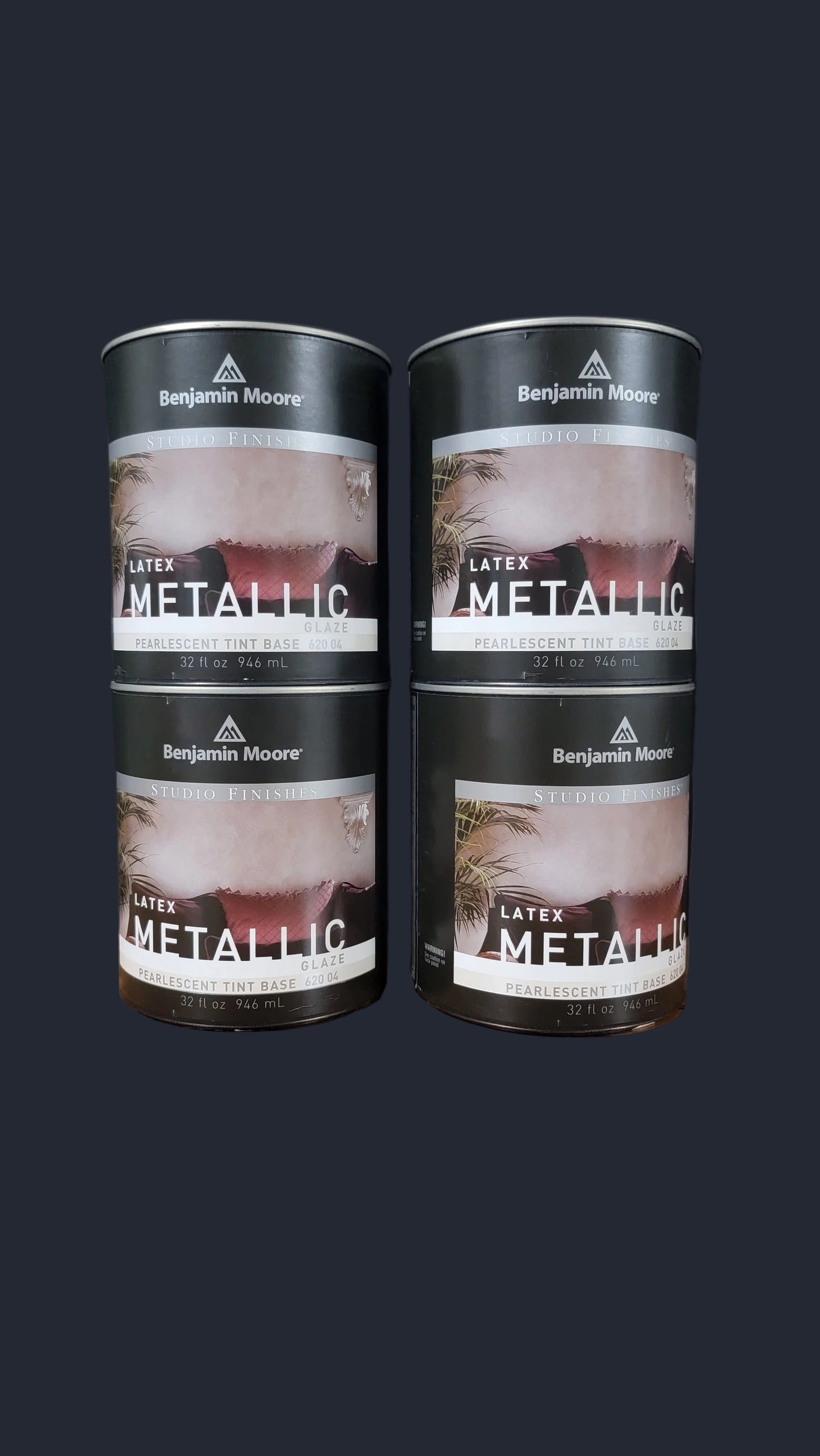 FOUR Quarts (ONE GALLON) Benjamin Moore Studio Finishes Pearlescent Metallic Glaze (620)