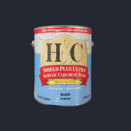 H&C Shield Plus Ultra, Premium Acrylic Concrete Stain (Black)